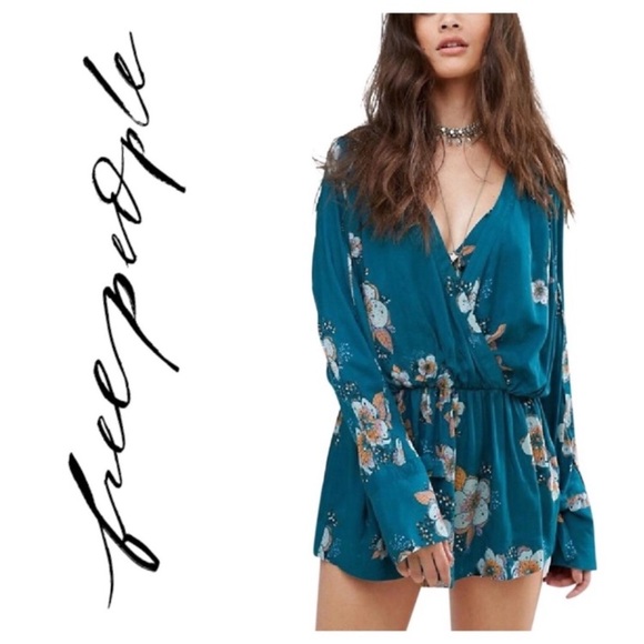Free people Tuscan dreams floral tunic top dress M - Picture 1 of 8